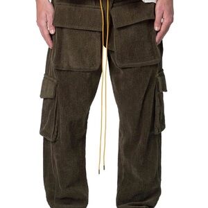 Mnml Men's Green Corduroy Cargo Pants